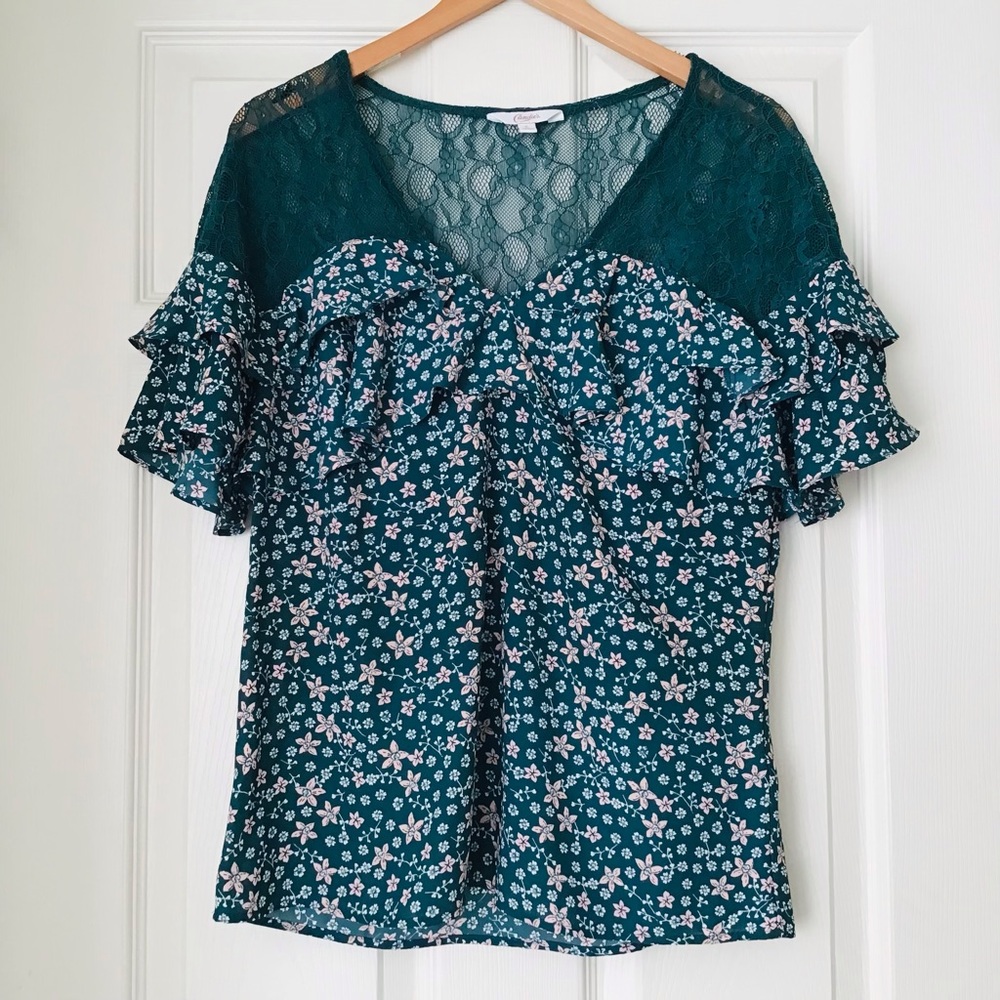 Candie’s Floral Lace Blouse
